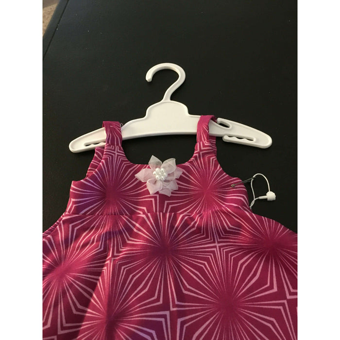 Market on Blackhawk:  Doll Dress Fuscia Print - Default Title  |   O Baby Creations & Kathys Simply Cakes