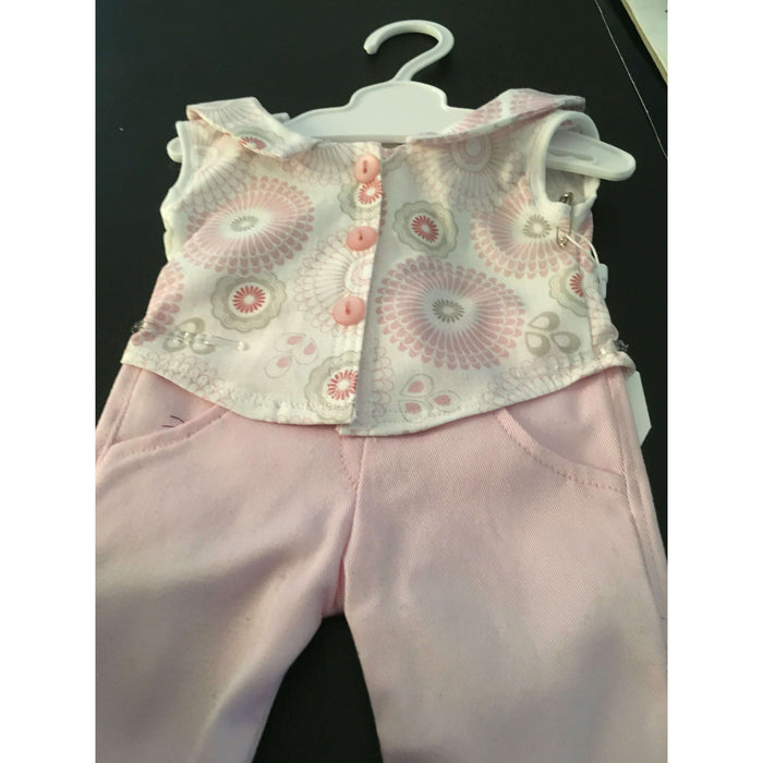 Market on Blackhawk:  Doll Pink Print Blouse and Pink Pants - Default Title  |   O Baby Creations & Kathys Simply Cakes