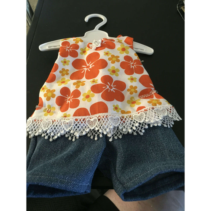 Market on Blackhawk:  Doll Top with Denim Shorts - Default Title  |   O Baby Creations & Kathys Simply Cakes